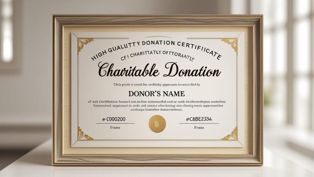 Charitable donation gift idea for New Year 2025
